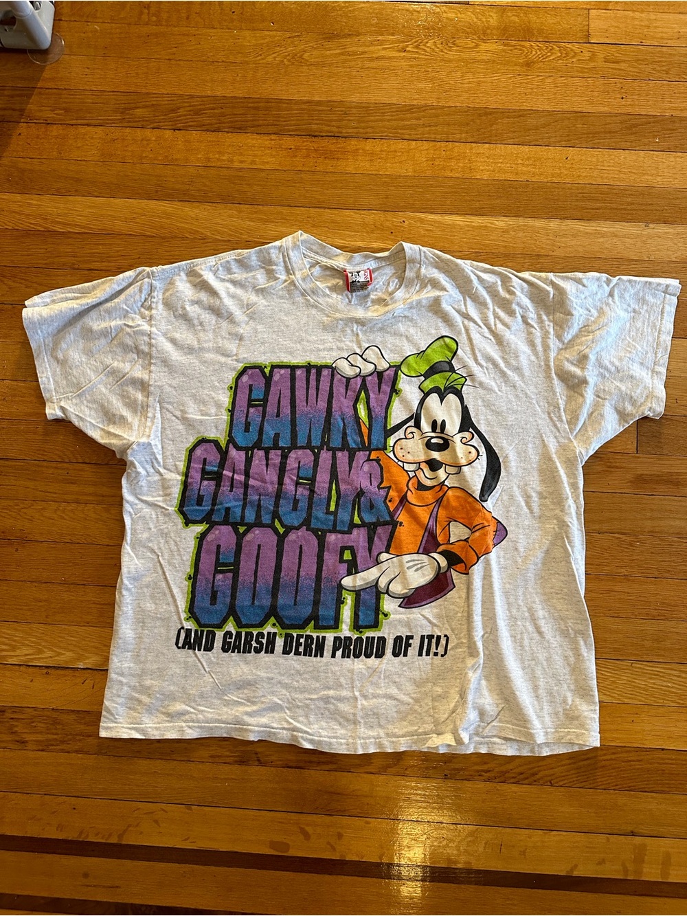 Vintage 1990s Goofy Disney Cartoon Graphic Pullover Short Sleeve Shirt Men's 2XL